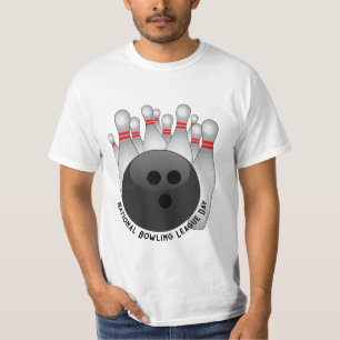 Bowling Ball und Bowling Buttone T-Shirt