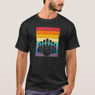 Bowling Ball und Buttone gestört Vintag Retro Sty T-Shirt