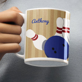 Bowling Ball und Buttone Personalisiert Kaffeetasse