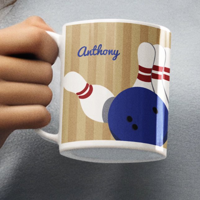 Bowling Ball und Buttone Personalisiert Kaffeetasse (Von Creator hochgeladen)