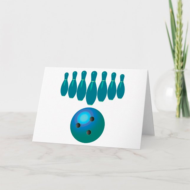 Bowling Ball und Buttone Spaß beim Sport Karte (Von Creator hochgeladen)