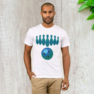 Bowling Ball und Buttone Spaß beim Sport T-Shirt