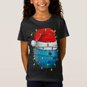 Bowling Ball Xmas Lighting Weihnachtsmannmütze Bow T-Shirt