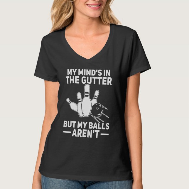 Bowling Balls Design T-Shirt (Vorderseite)