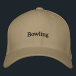 Bowling Bestickte Baseballkappe<br><div class="desc">Bowling bestickt - Hut. Basic Flexfit Wollkappe. ScottsJazz Design Original.</div>