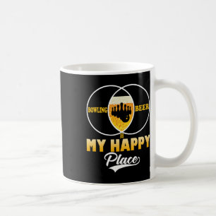 Bowling Bier Mein Glücklicher Ort Lustiger Perfekt Kaffeetasse