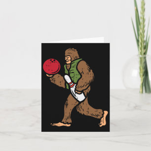 Bowling Bigfoot Funny Bowler Sasquatch Boys Kids m Karte