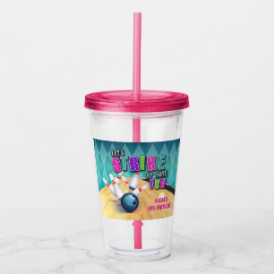 Bowling Birthday 16oz Tumbler - Mädchen Acryltrinkbecher