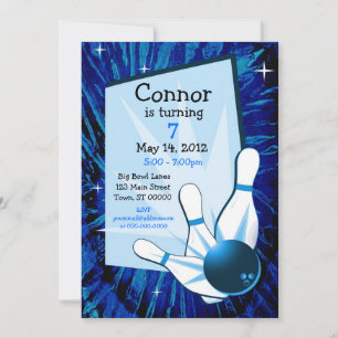 Bowling Birthday Einladung