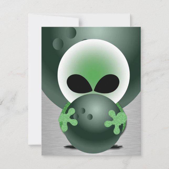 Bowling Birthday Einladung (Vorderseite)