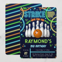 Bowling Birthday Einladung