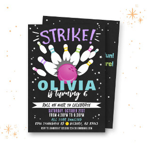 Bowling Birthday Einladung