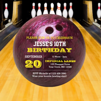 Bowling Birthday Einladung