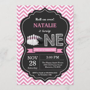 Bowling Birthday Einladung 1. Geburtstag Party