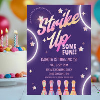 Bowling Birthday Neon Pink Party