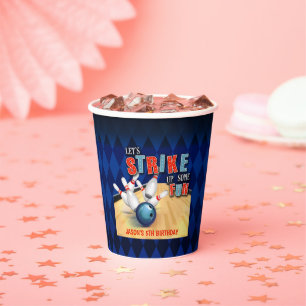 Bowling Birthday Paper Cup - Junge Pappbecher