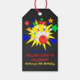 Bowling Birthday Party Danke, dass Sie die Tags ge Geschenkanhänger