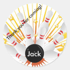 Bowling Birthday Party für Aufkleber