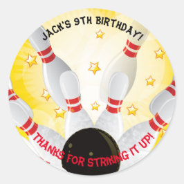 Bowling Birthday Party Gefallen Stickers