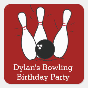 Bowling Birthday Party Gefallen Stickers