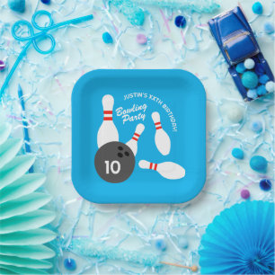 Bowling Birthday Party Themenplatz Teller