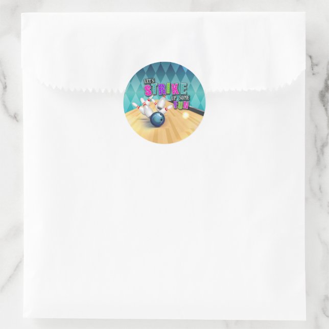 Bowling Birthday Sticker - Girl (Tasche)