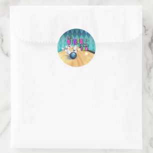 Bowling Birthday Sticker - Mädchen