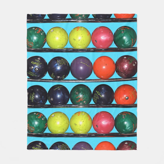 Bowling Blitz Fleecedecke (Vorderseite)