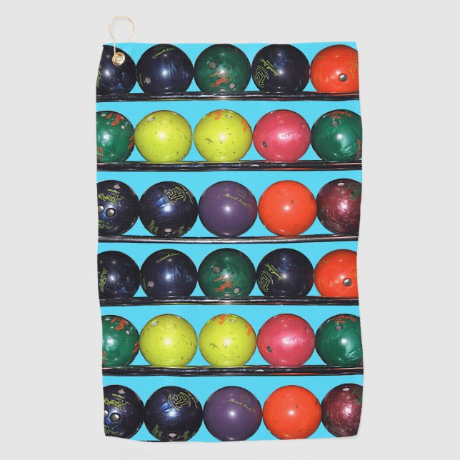 Bowling Blitz Golfhandtuch (Vorderseite)