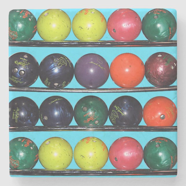 Bowling Blitz Steinuntersetzer (Vorderseite)