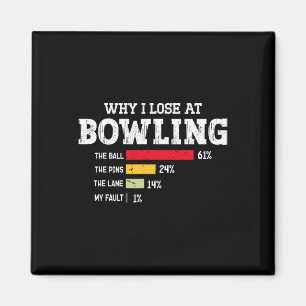 Bowling Bowler Männer Frauen Lustiger Bowling-Spie Magnet