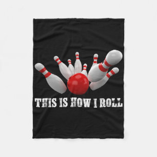 Bowling Bowler So rolle ich Männer Frauen Erwachse Fleecedecke