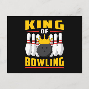 Bowling Bowler Sport Strike Team Bowl Funny Gesche Postkarte