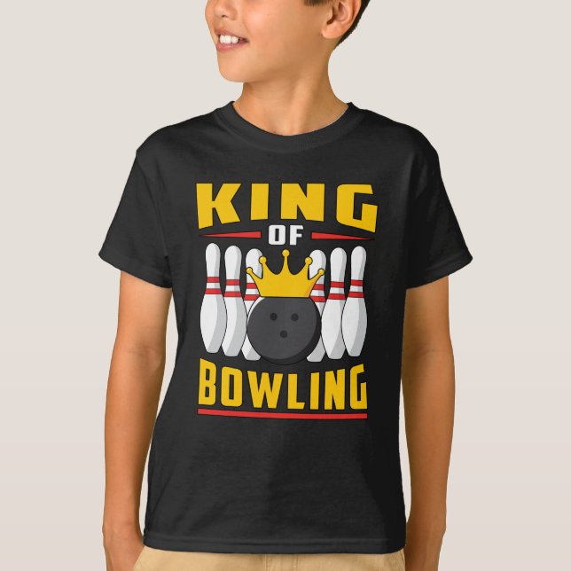 Bowling Bowler Sport Strike Team Bowl Funny Gesche T-Shirt (Vorderseite)