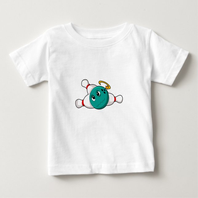 Bowling Bowling ball Bowling Button Baby T-shirt (Vorderseite)