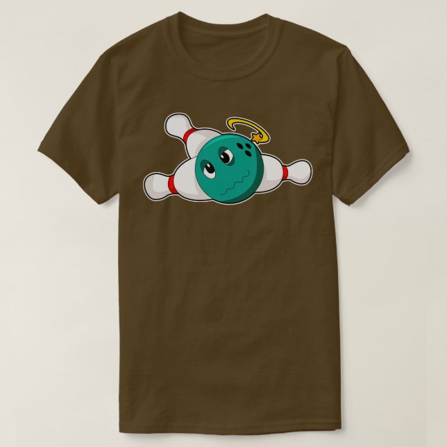 Bowling Bowling Ball Bowling Button T-Shirt (Design vorne)