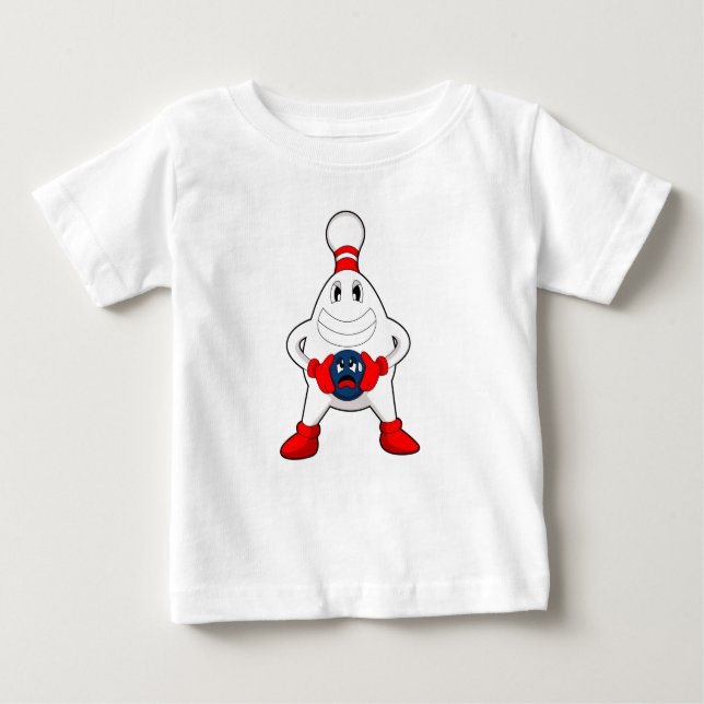 Bowling Bowling Button Bowling Baby T-shirt (Vorderseite)