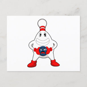 Bowling Bowling Button Bowling Postkarte