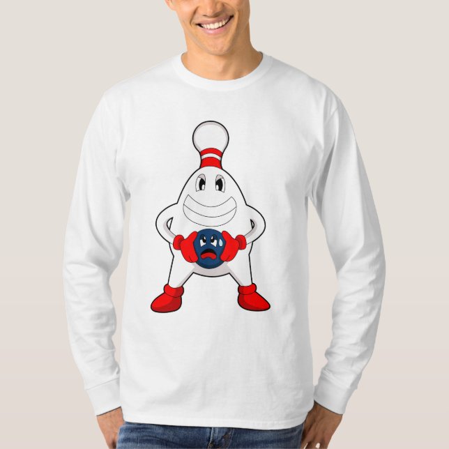 Bowling Bowling Button Bowling T-Shirt (Vorderseite)