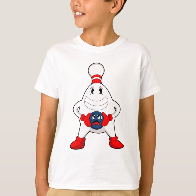 Bowling Bowling Button Bowling T-Shirt (Vorderseite)