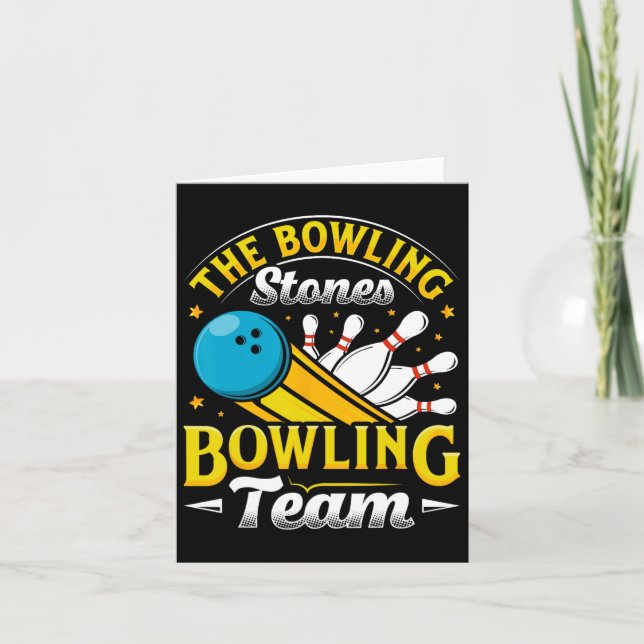 Bowling Bowling Stones Funny Bowlers Bowling L Karte (Vorderseite)