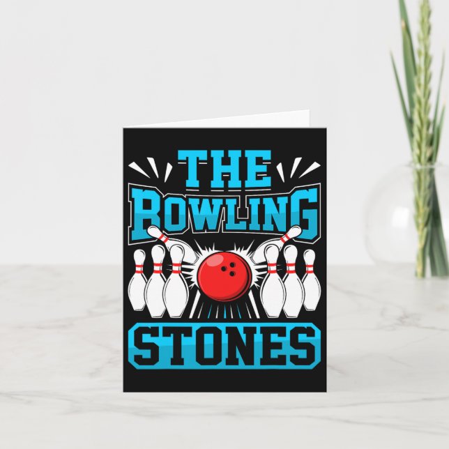 Bowling Bowling Stones Funny Bowlers Bowling L Karte (Vorderseite)