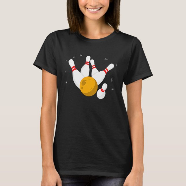Bowling Bowling Team  Bowling Strike Bowling Pin B T-Shirt (Vorderseite)