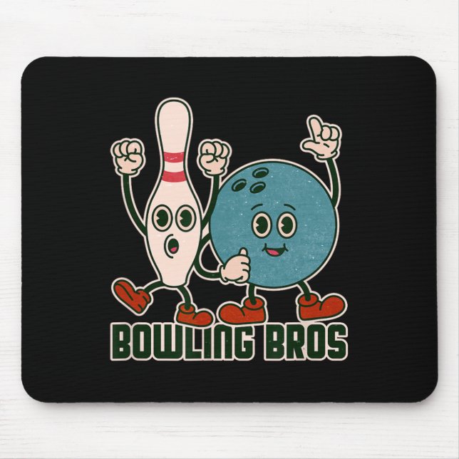 Bowling Bros Team League Alley Byll Bowler - Bowli Mousepad (Vorne)