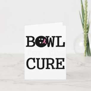Bowling Brustkrebs-Bowler rosa Ribbon-Schüssel für Karte