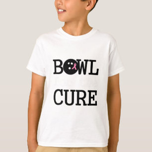 Bowling Brustkrebs-Bowler rosa Ribbon-Schüssel für T-Shirt