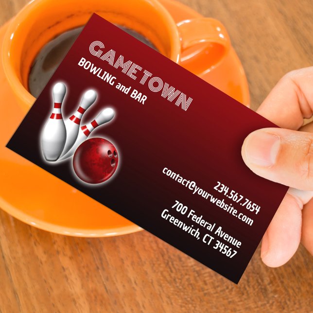 Bowling Business Card Visitenkarte (Von Creator hochgeladen)