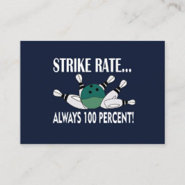Bowling Button Ball Strike Coach Trainer Visitenkarte