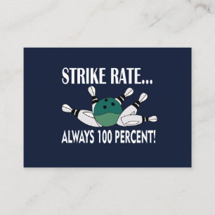 Bowling Button Ball Strike Coach Trainer Visitenkarte