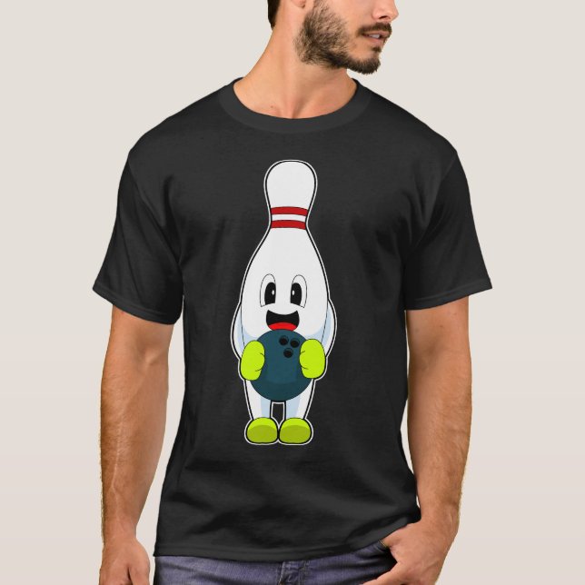 Bowling Button Bowling Bowling T-Shirt (Vorderseite)